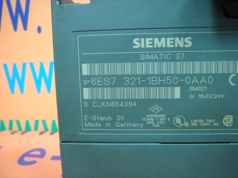 SIEMENS 6ES7 321 7BH01 0AB0 Simatic S7-300 DIGITAL INPUT MODULE DI 16
